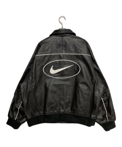 SUPREME（シュプリーム）SUPREME (シュプリーム) NIKE (ナイキ) Leather Varsity Jacket ブラック サイズ:XLの古着・服飾アイテム