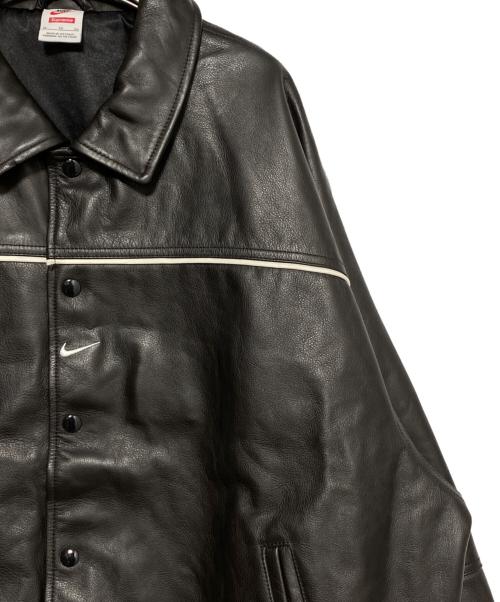 SUPREME（シュプリーム）SUPREME (シュプリーム) NIKE (ナイキ) Leather Varsity Jacket ブラック サイズ:XLの古着・服飾アイテム