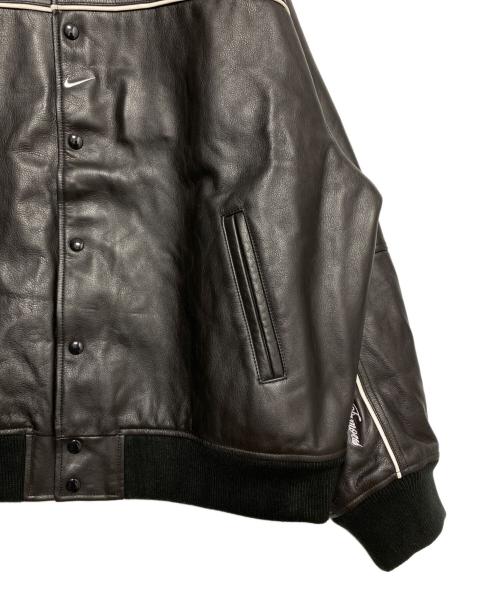 SUPREME（シュプリーム）SUPREME (シュプリーム) NIKE (ナイキ) Leather Varsity Jacket ブラック サイズ:XLの古着・服飾アイテム