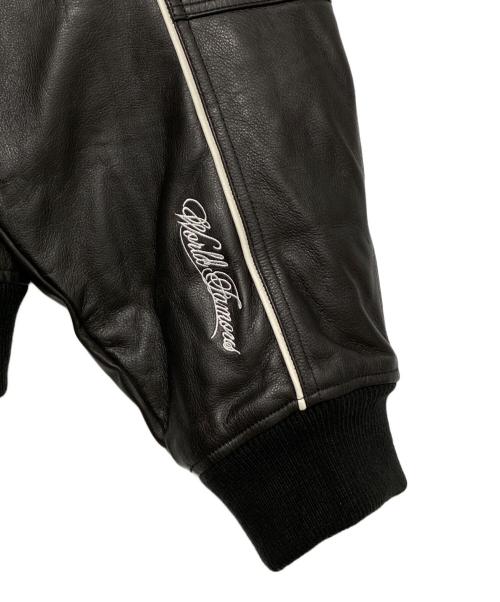 SUPREME（シュプリーム）SUPREME (シュプリーム) NIKE (ナイキ) Leather Varsity Jacket ブラック サイズ:XLの古着・服飾アイテム