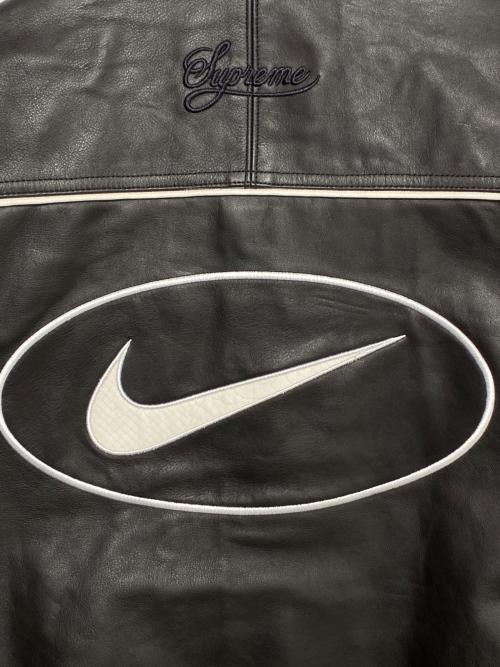 SUPREME（シュプリーム）SUPREME (シュプリーム) NIKE (ナイキ) Leather Varsity Jacket ブラック サイズ:XLの古着・服飾アイテム