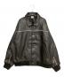 SUPREME（シュプリーム）の古着「Leather Varsity Jacket」｜ブラック