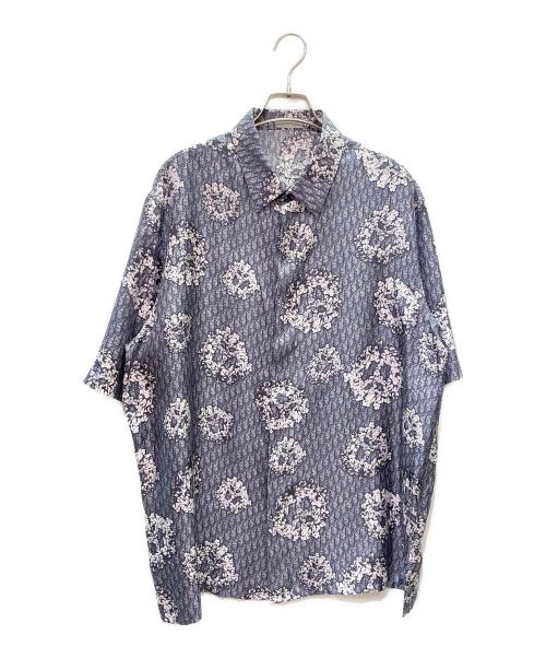 Dior（ディオール）Dior (ディオール) Denim Tears (デニムティアーズ) 23AW シルク シャツ ネイビー サイズ:39の古着・服飾アイテム
