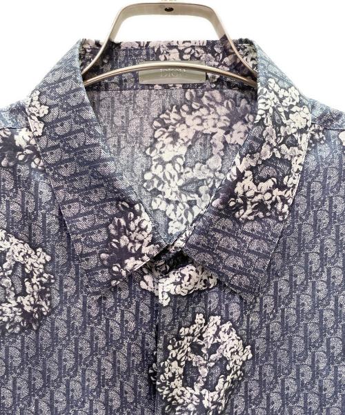 Dior（ディオール）Dior (ディオール) Denim Tears (デニムティアーズ) 23AW シルク シャツ ネイビー サイズ:39の古着・服飾アイテム