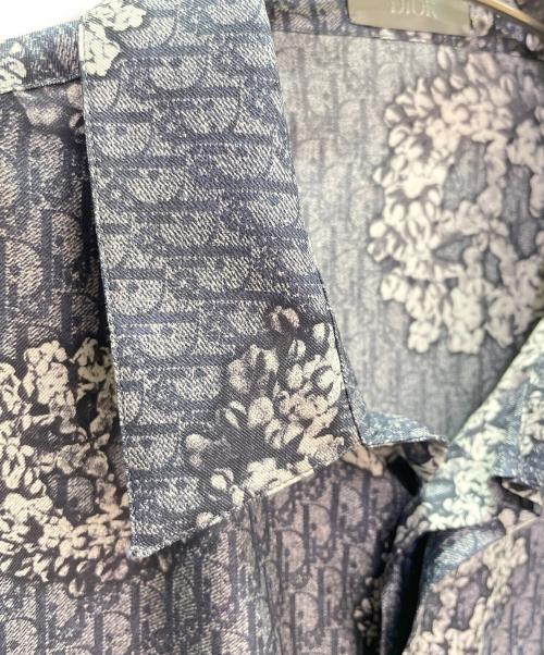 Dior（ディオール）Dior (ディオール) Denim Tears (デニムティアーズ) 23AW シルク シャツ ネイビー サイズ:39の古着・服飾アイテム