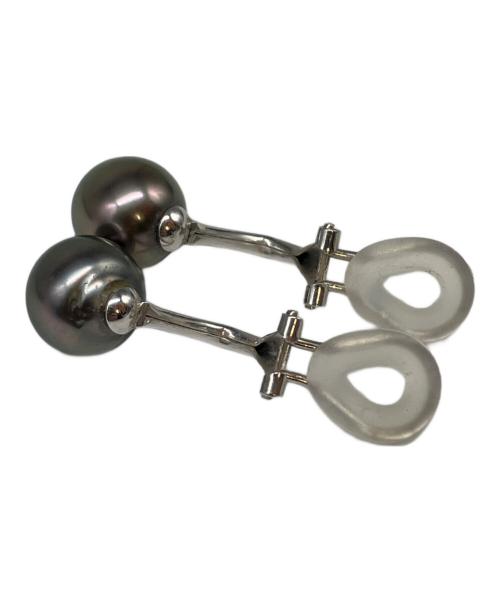 NO BRAND（ノーブランド）NO BRAND (ノーブランド) ブラックパールイヤリングの古着・服飾アイテム