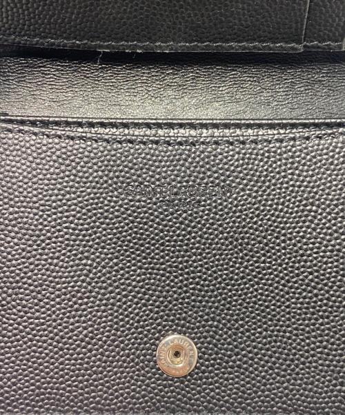 Saint Laurent Paris（サンローランパリ）Saint Laurent Paris (サンローランパリ) 二つ折りカードケース ブラックの古着・服飾アイテム