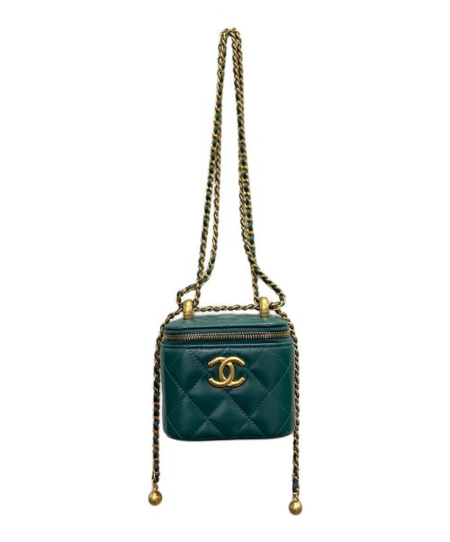 CHANEL（シャネル）CHANEL (シャネル) チェーンミニショルダーバッグ エメラルドグリーン系の古着・服飾アイテム