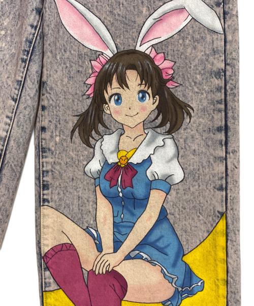 doublet（ダブレット）doublet (ダブレット) ANIME HAND PAINTING DENIM PANTS インディゴ サイズ:Mの古着・服飾アイテム