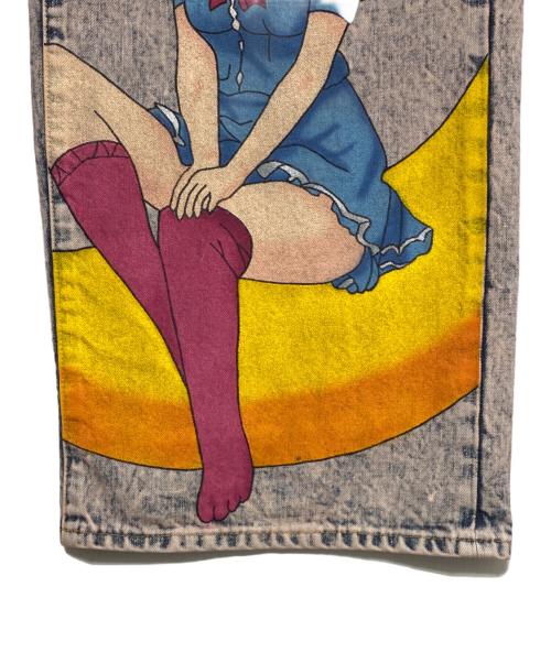 doublet（ダブレット）doublet (ダブレット) ANIME HAND PAINTING DENIM PANTS インディゴ サイズ:Mの古着・服飾アイテム