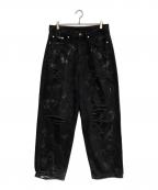 FR(13)NDSフレンズ）の古着「ダメージデニムパンツ」｜ブラック