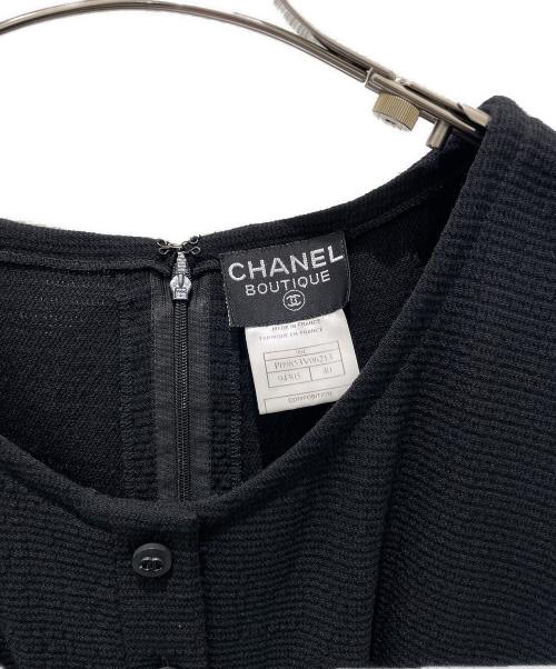 CHANEL（シャネル）CHANEL (シャネル) 半袖ワンピース ブラック サイズ:40の古着・服飾アイテム