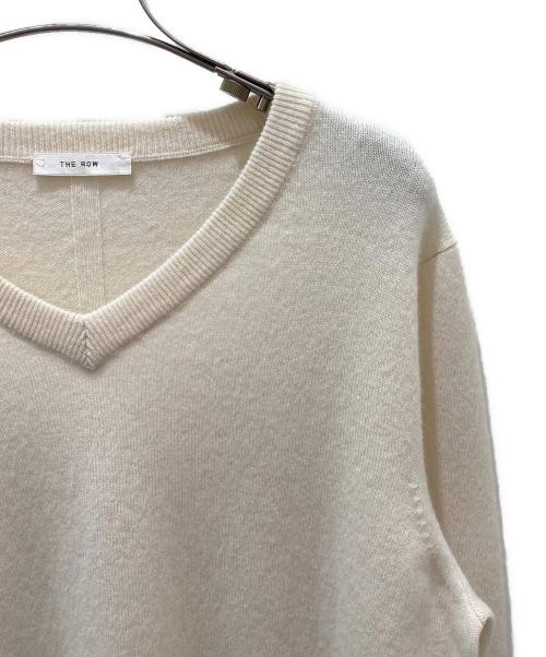 THE ROW（ザ ロウ）THE ROW (ザ ロウ) Vネックカシミヤニット アイボリー サイズ:XSの古着・服飾アイテム