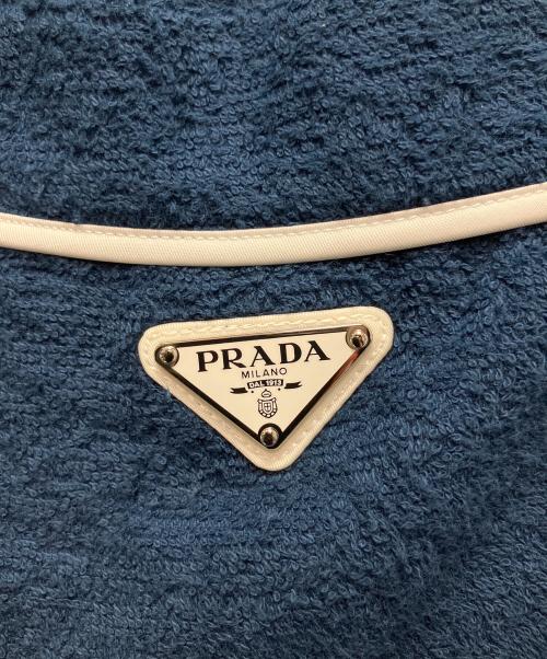 PRADA（プラダ）PRADA (プラダ) トライアングルプレートパイルハーフパンツ ネイビー サイズ:Sの古着・服飾アイテム