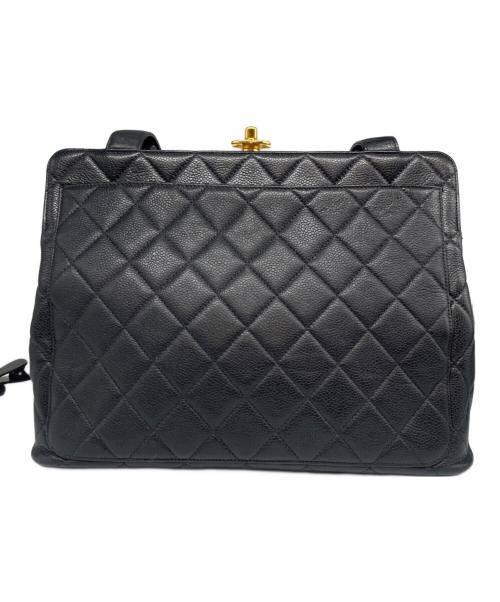 CHANEL（シャネル）CHANEL (シャネル) マトラッセ ターンロック ハンドバッグ ブラックの古着・服飾アイテム