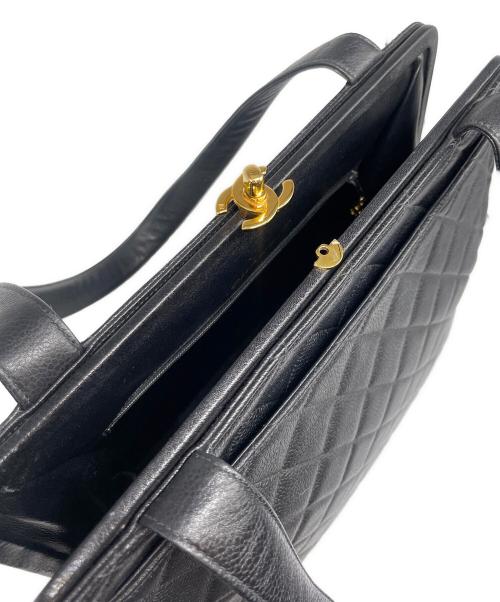 CHANEL（シャネル）CHANEL (シャネル) マトラッセ ターンロック ハンドバッグ ブラックの古着・服飾アイテム