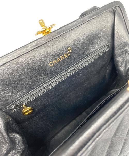 CHANEL（シャネル）CHANEL (シャネル) マトラッセ ターンロック ハンドバッグ ブラックの古着・服飾アイテム