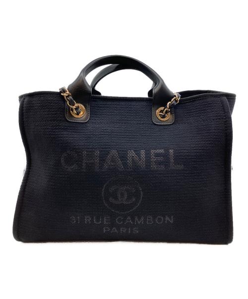 CHANEL（シャネル）CHANEL (シャネル) ドーヴィルGM/ショルダーバッグ/トートバッグ/2WAYバッグ ブラック サイズ:GMの古着・服飾アイテム