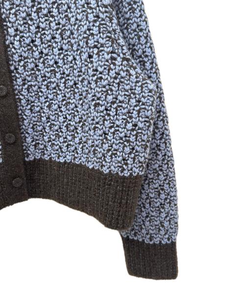 ANTEPRIMA（アンテプリマ）ANTEPRIMA (アンテプリマ) アルパカ混カーディガン ブラウン×ブルー サイズ:38の古着・服飾アイテム