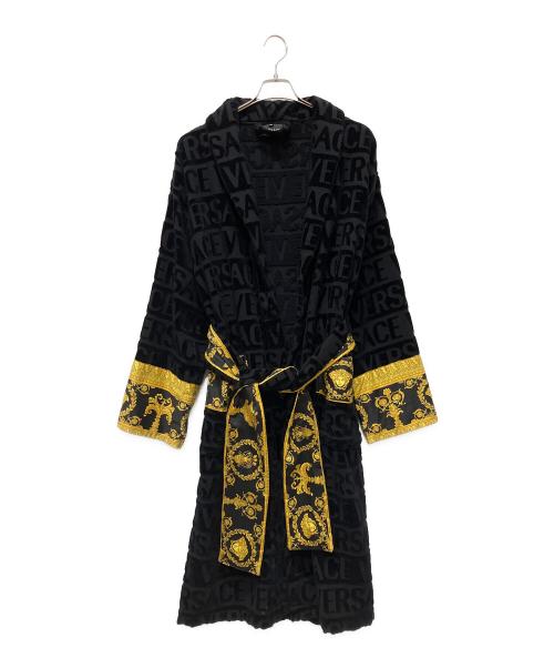 VERSACE（ヴェルサーチェ）VERSACE (ヴェルサーチェ) ILOVE BAROQUE Bathrobe ブラック サイズ:XLの古着・服飾アイテム