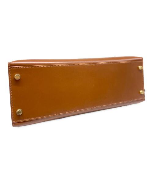 HERMES（エルメス）HERMES (エルメス) ケリー32 外縫い/ギロッシュ金具/ボックスカーフ/ブラウン/□G刻印 ブラウン サイズ:32の古着・服飾アイテム