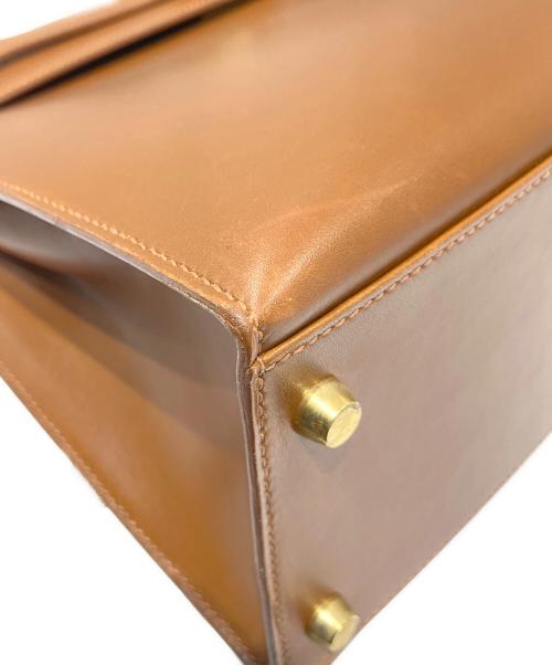 HERMES（エルメス）HERMES (エルメス) ケリー32 外縫い/ギロッシュ金具/ボックスカーフ/ブラウン/□G刻印 ブラウン サイズ:32の古着・服飾アイテム