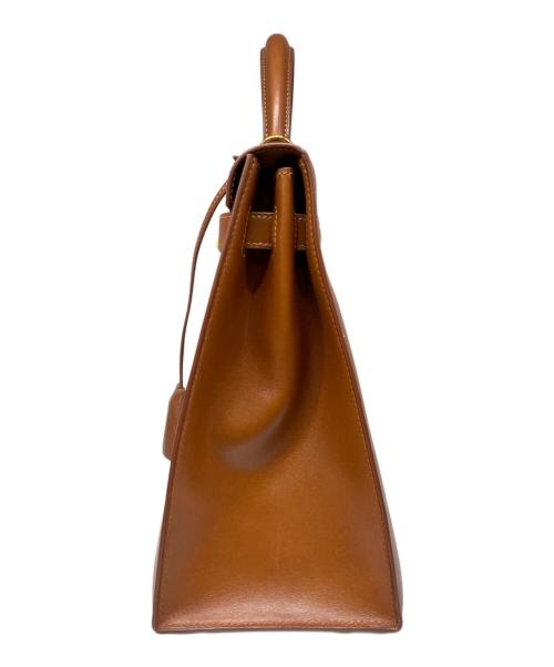 HERMES（エルメス）HERMES (エルメス) ケリー32 外縫い/ギロッシュ金具/ボックスカーフ/ブラウン/□G刻印 ブラウン サイズ:32の古着・服飾アイテム
