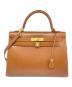 HERMES（エルメス）の古着「ケリー32 外縫い/ギロッシュ金具/ボックスカーフ/ブラウン/□G刻印」｜ブラウン