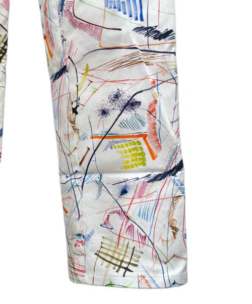 HERMES（エルメス）HERMES (エルメス) 総柄 デニムパンツ ホワイト（マルチカラー） サイズ:34の古着・服飾アイテム