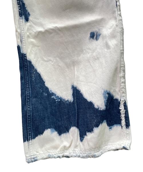 Christian Dior（クリスチャン ディオール）Christian Dior (クリスチャン ディオール) ワイドデニムパンツ ホワイト×ブルー サイズ:34の古着・服飾アイテム