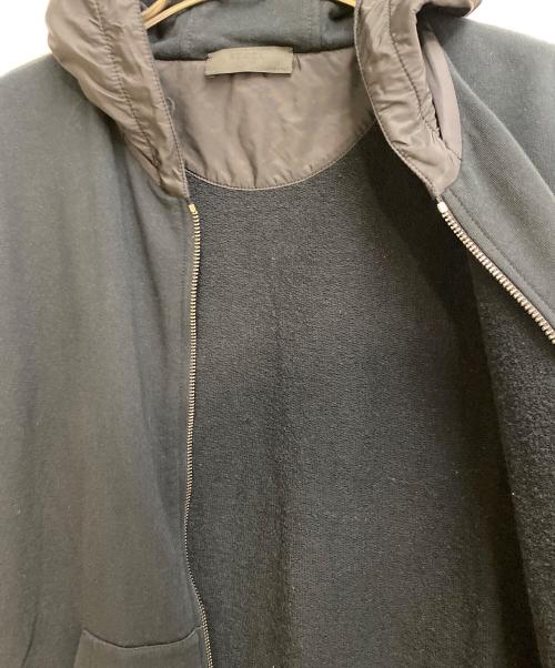 PRADA（プラダ）PRADA (プラダ) ナイロン切替ジップフーディー ブラック サイズ:Lの古着・服飾アイテム