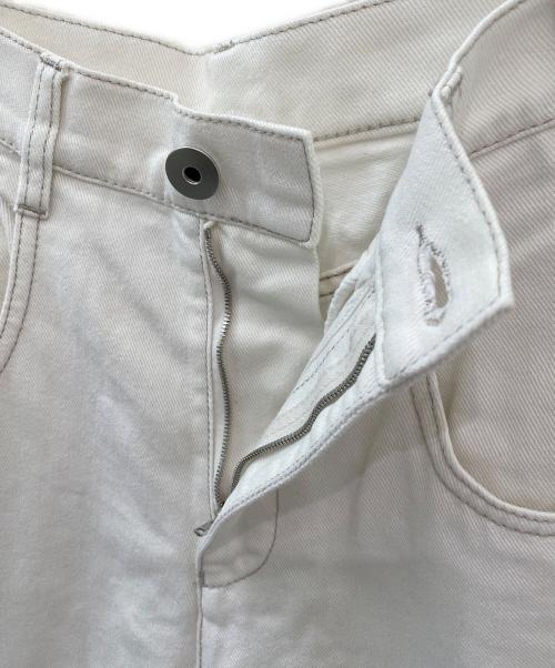 Martin Margiela1（マルタンマルジェラ1）Martin Margiela1 (マルタンマルジェラ1) スラッシュディテールカットオフデニムパンツ ホワイト サイズ:36の古着・服飾アイテム