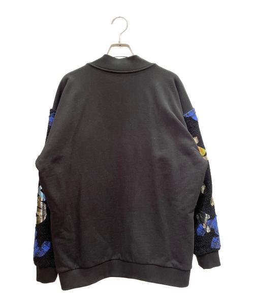CHANEL（シャネル）CHANEL (シャネル) ツイード×スウェット デザインカーディガン ブラック サイズ:34/36の古着・服飾アイテム