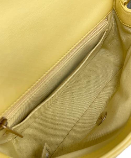 CHANEL（シャネル）CHANEL (シャネル) ミニ マトラッセ ラムスキン イエロー×ゴールド金具 サイズ:ミニの古着・服飾アイテム