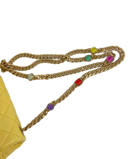 CHANEL（シャネル）CHANEL (シャネル) ミニ マトラッセ ラムスキン イエロー サイズ:ミニの古着・服飾アイテム