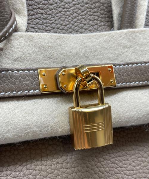 HERMES（エルメス）HERMES (エルメス) バーキン 25/ゴールド金具/トリヨンクレマンス/エトゥープ/U刻印 エトゥープ サイズ:25の古着・服飾アイテム