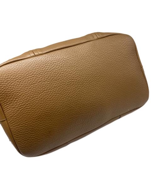 GIORGIO ARMANI（ジョルジョアルマーニ）GIORGIO ARMANI (ジョルジョアルマーニ) レザートートバッグ ブラウンの古着・服飾アイテム