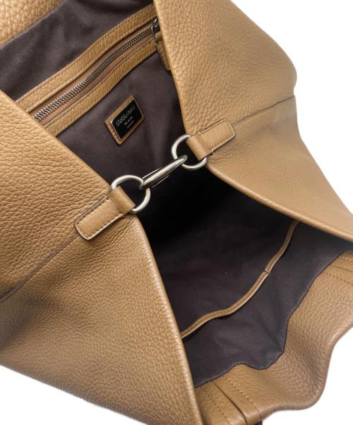 GIORGIO ARMANI（ジョルジョアルマーニ）GIORGIO ARMANI (ジョルジョアルマーニ) レザートートバッグ ブラウンの古着・服飾アイテム