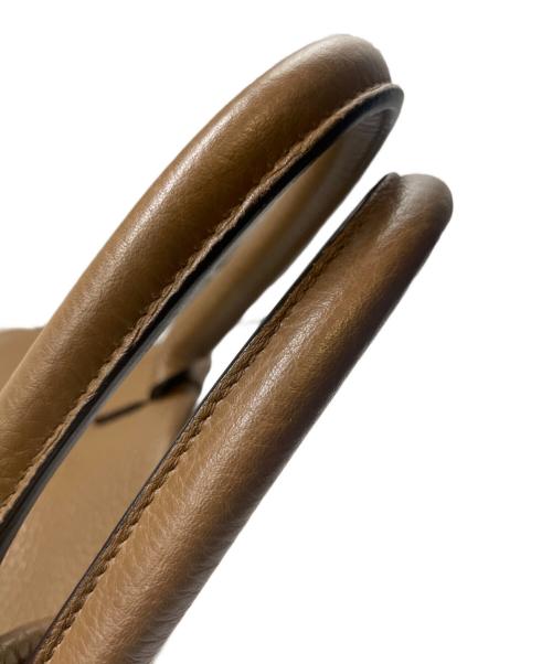 GIORGIO ARMANI（ジョルジョアルマーニ）GIORGIO ARMANI (ジョルジョアルマーニ) レザートートバッグ ブラウンの古着・服飾アイテム