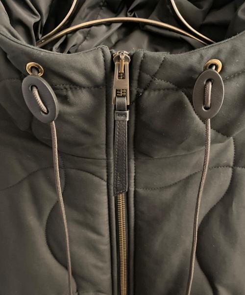 LOEWE（ロエベ）LOEWE (ロエベ) レザー切替キルティングロングコート ブラック サイズ:50の古着・服飾アイテム