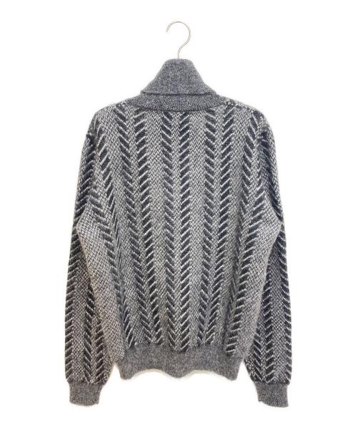 Saint Laurent Paris（サンローランパリ）Saint Laurent Paris (サンローランパリ) モヘア混ハイネックニット ブラック×グレー サイズ:Lの古着・服飾アイテム