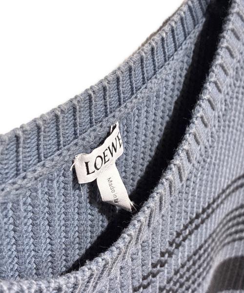 LOEWE（ロエベ）LOEWE (ロエベ) クルーコットンニット スカイブルー サイズ:Mの古着・服飾アイテム