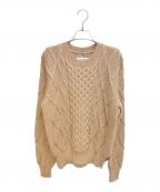 Maison Margielaメゾンマルジェラ）の古着「フィッシャーマンニットケーブルニット」｜ピンクベージュ