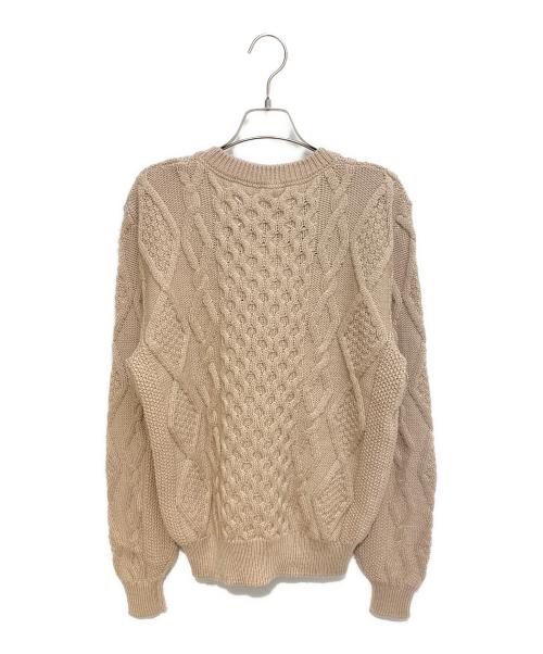 Maison Margiela（メゾンマルジェラ）Maison Margiela (メゾンマルジェラ) フィッシャーマンニットケーブルニット ピンクベージュ サイズ:Mの古着・服飾アイテム
