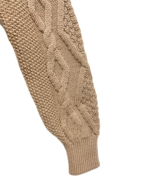 Maison Margiela（メゾンマルジェラ）Maison Margiela (メゾンマルジェラ) フィッシャーマンニットケーブルニット ピンクベージュ サイズ:Mの古着・服飾アイテム