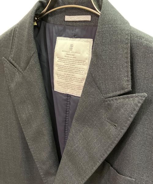 BRUNELLO CUCINELLI（ブルネロクチネリ）BRUNELLO CUCINELLI (ブルネロクチネリ) 3B中綿ロングコート/チェスターコート グレー サイズ:52の古着・服飾アイテム