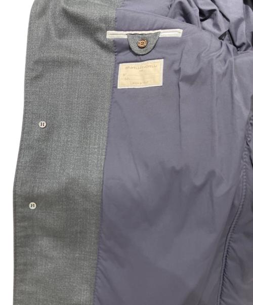 BRUNELLO CUCINELLI（ブルネロクチネリ）BRUNELLO CUCINELLI (ブルネロクチネリ) 3B中綿ロングコート/チェスターコート グレー サイズ:52の古着・服飾アイテム