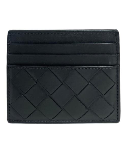 BOTTEGA VENETA（ボッテガベネタ）BOTTEGA VENETA (ボッテガベネタ) イントレチャートレザーカードケース ブラックの古着・服飾アイテム
