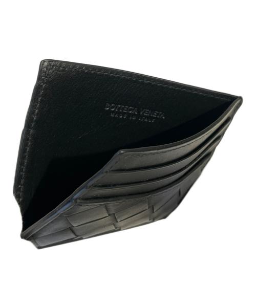 BOTTEGA VENETA（ボッテガベネタ）BOTTEGA VENETA (ボッテガベネタ) イントレチャートレザーカードケース ブラックの古着・服飾アイテム