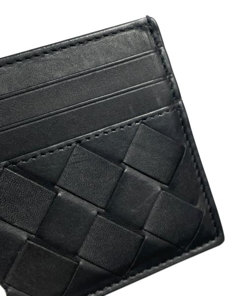 BOTTEGA VENETA（ボッテガベネタ）BOTTEGA VENETA (ボッテガベネタ) イントレチャートレザーカードケース ブラックの古着・服飾アイテム
